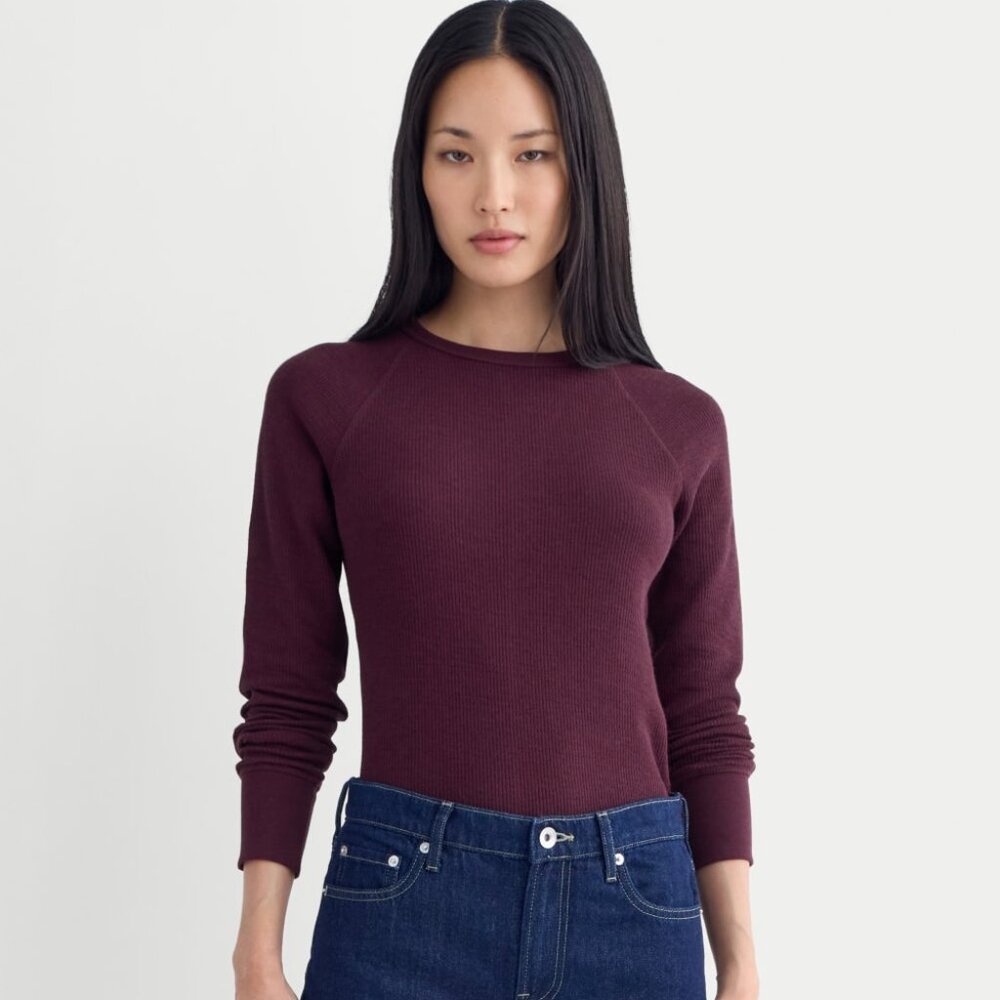 Everlane Burgundy Short Sleeve Tee